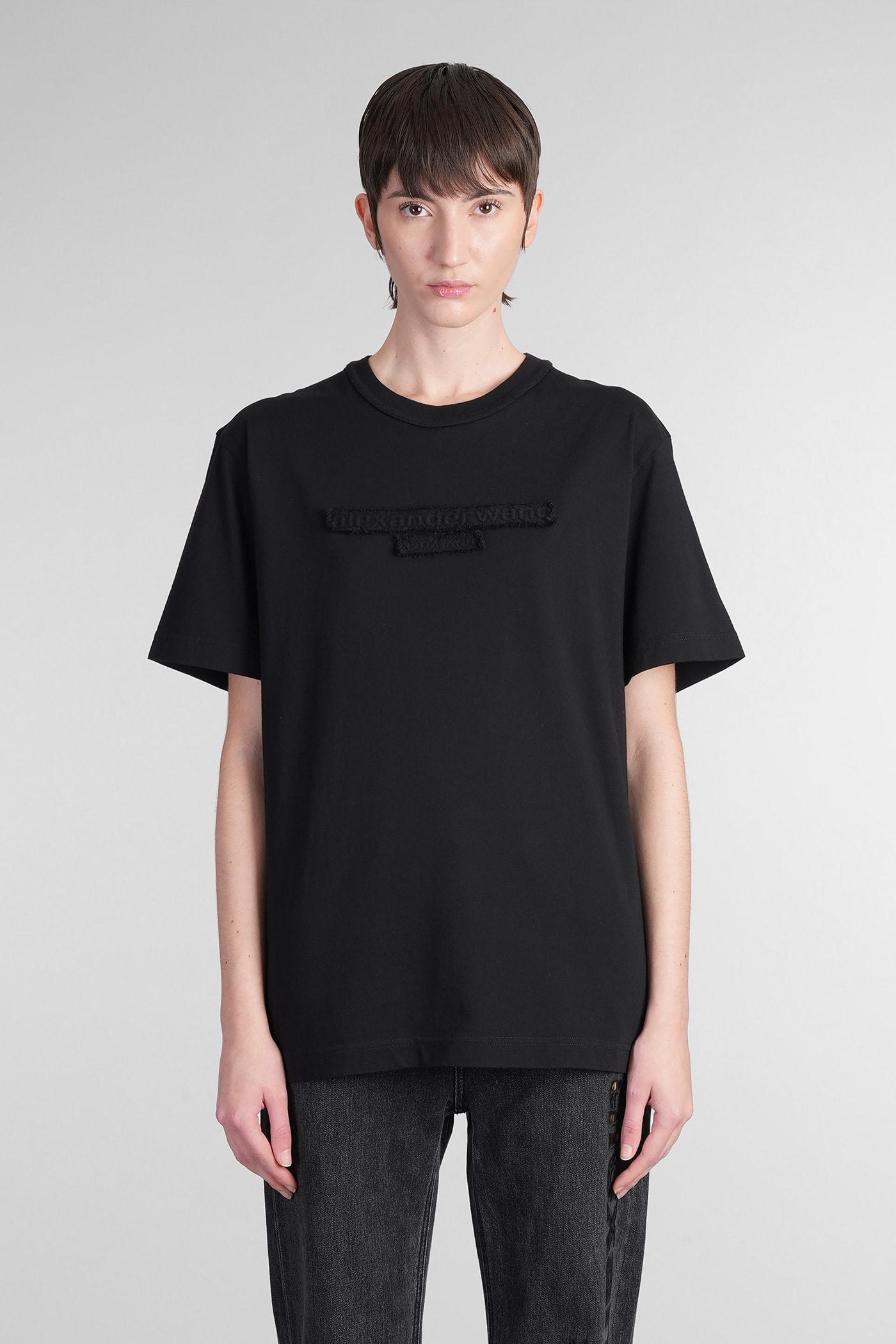 alexander wang t-shirt in black cotton