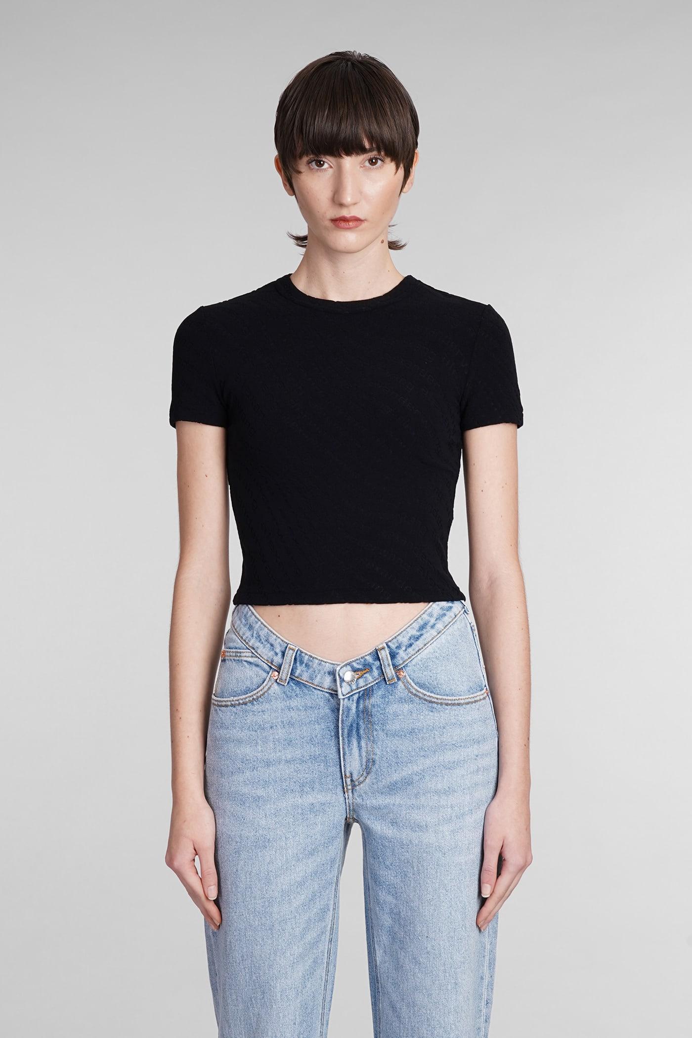 alexander wang t-shirt in black polyamide