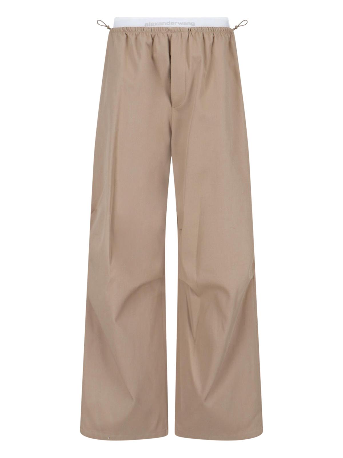 alexander wang trousers beige cotton - women