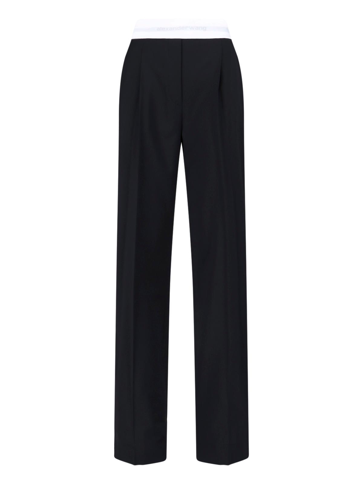 alexander wang trousers black wool - women