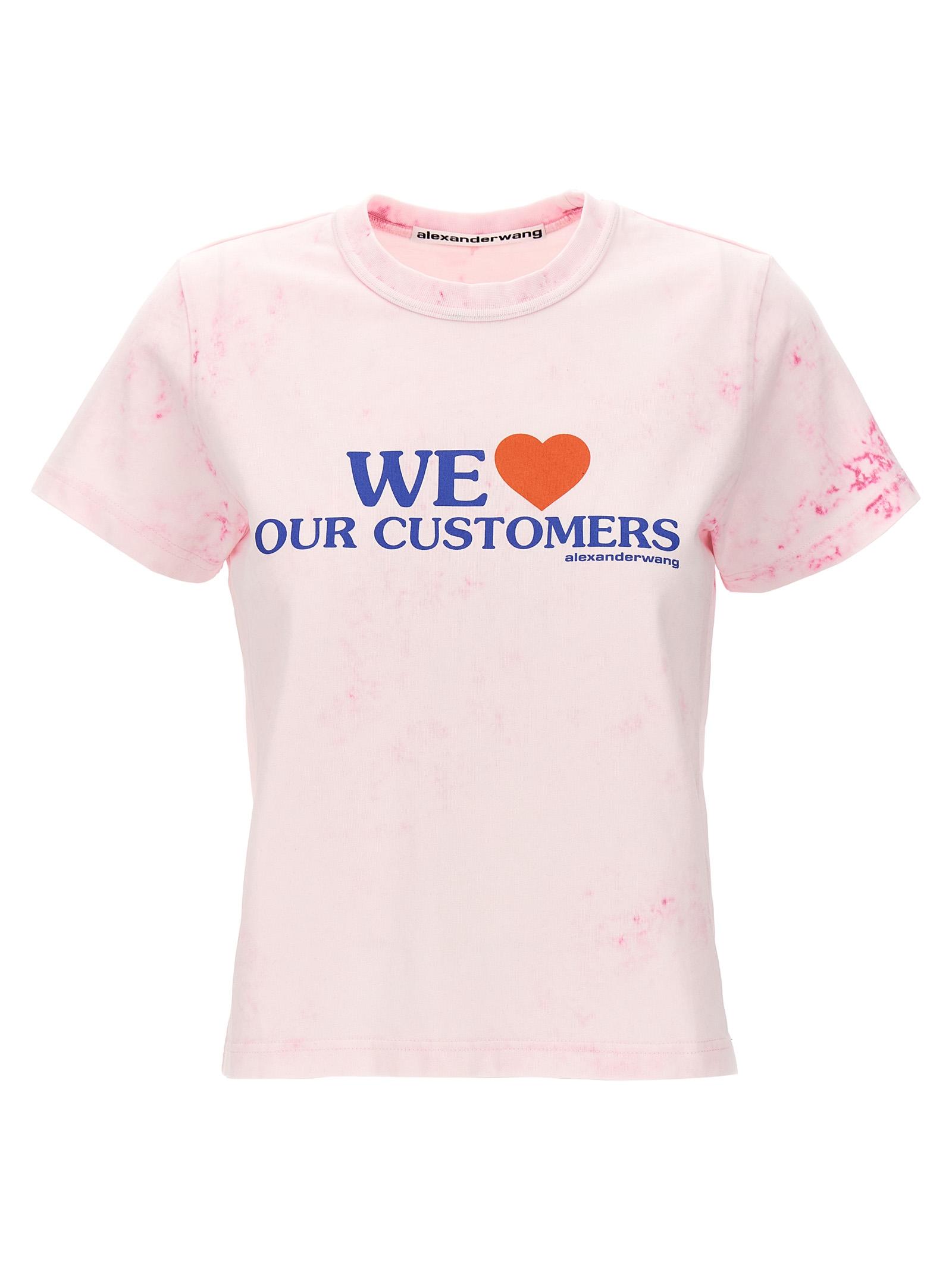 alexander wang we love our customers t-shirt pink cotton - women