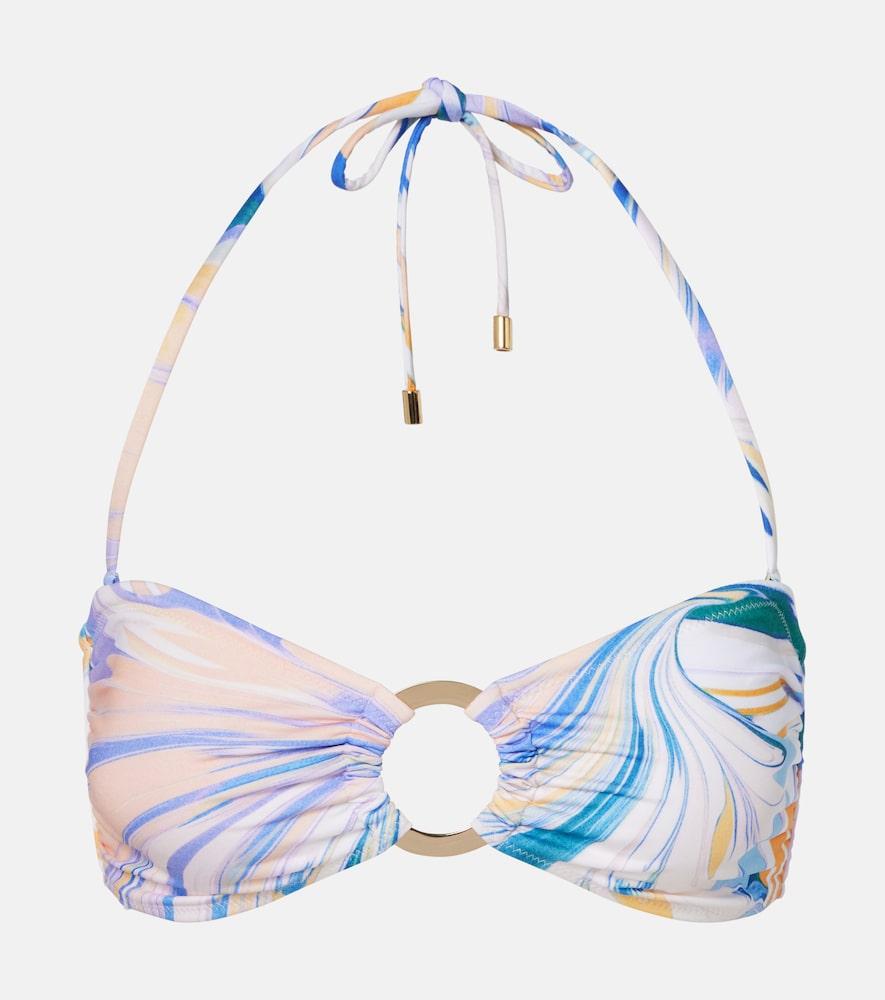 alexandra miro carlotta printed bandeau bikini top