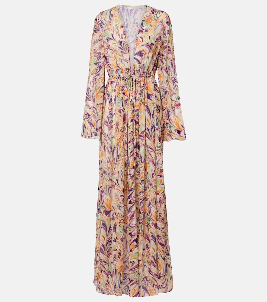 alexandra miro chloe printed georgette kaftan