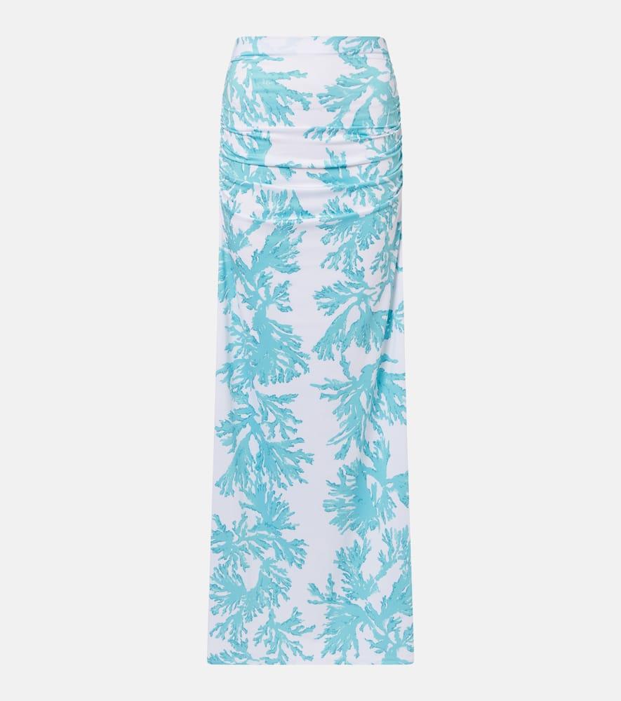alexandra miro gia printed jersey maxi skirt