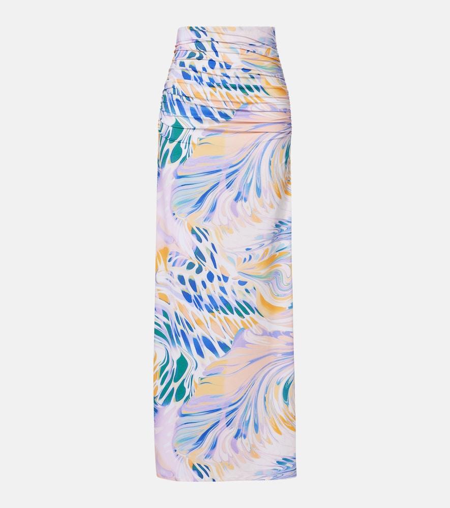 alexandra miro gia printed maxi skirt