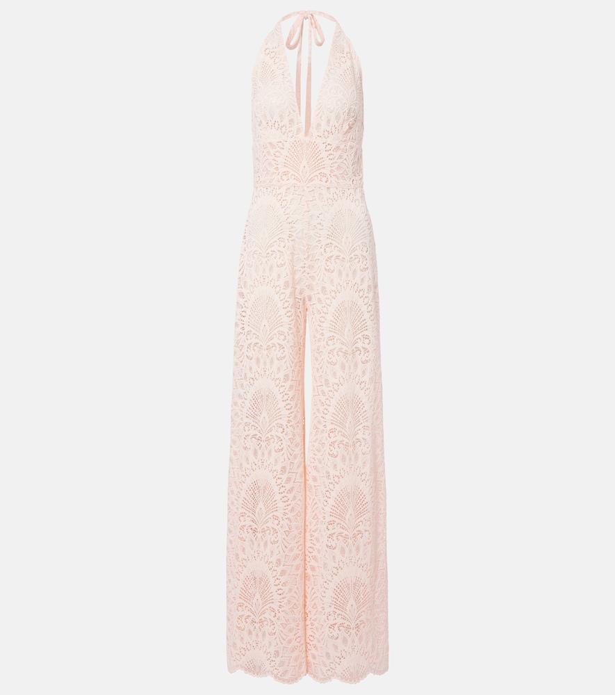 alexandra miro irena halterneck lace jumpsuit