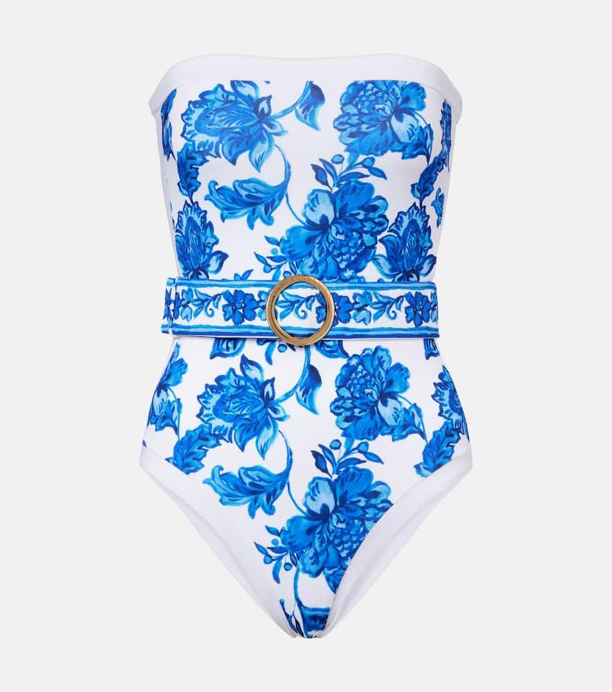 alexandra miro whitney belted printed swimsuit