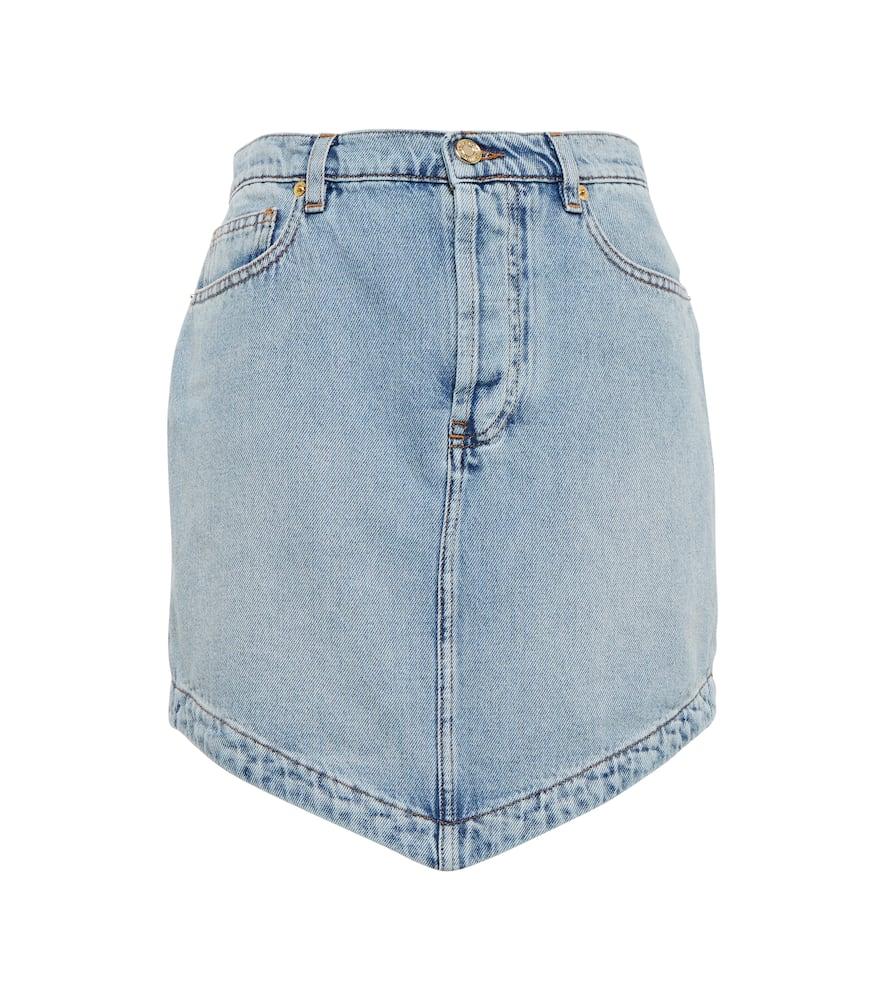 alexandre vauthier asymmetric denim miniskirt