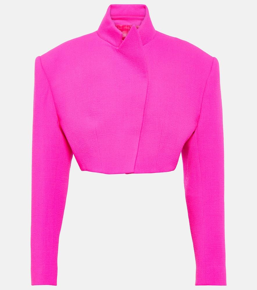 alexandre vauthier cropped wool jacket