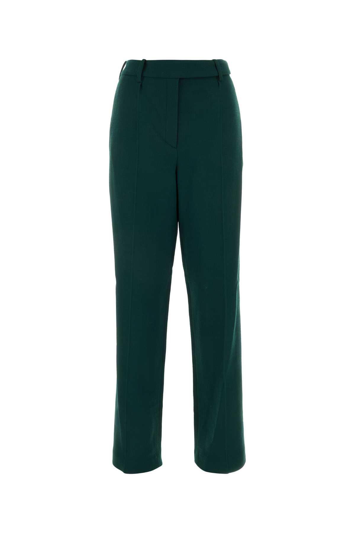 alexandre vauthier dark green wool pant