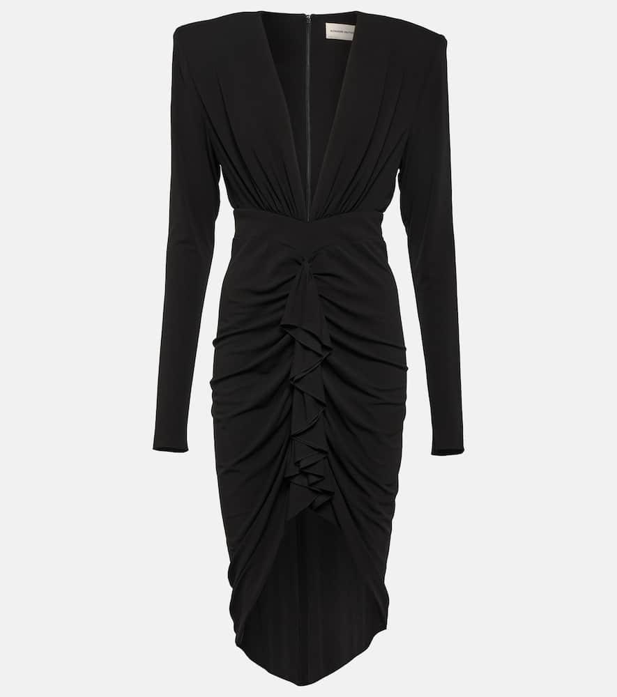 alexandre vauthier draped jersey midi dress
