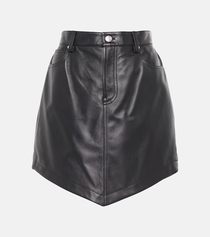 alexandre vauthier leather miniskirt