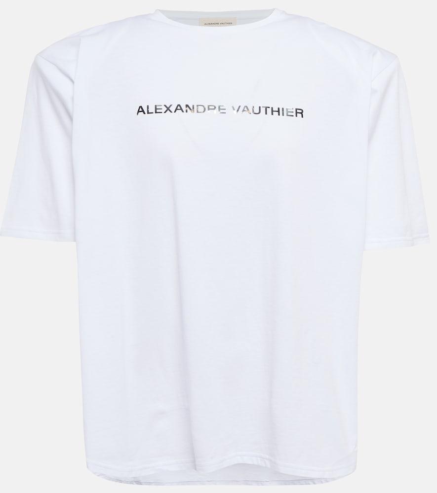alexandre vauthier logo cotton jersey t