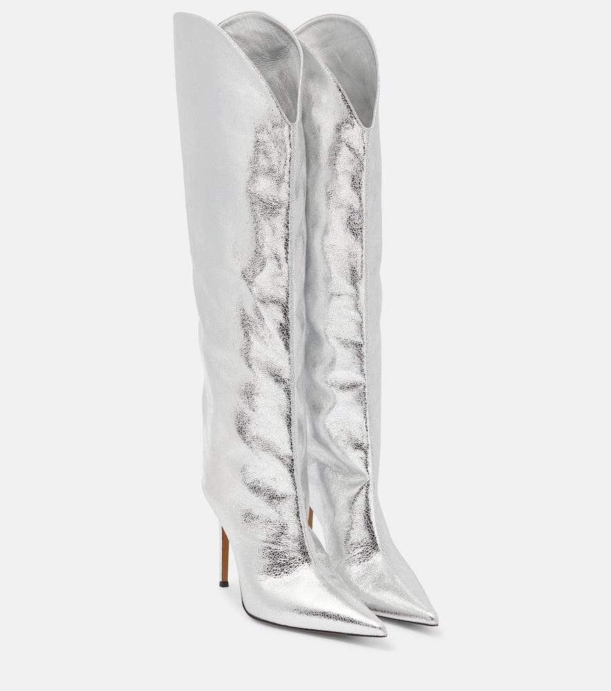 alexandre vauthier metallic leather over