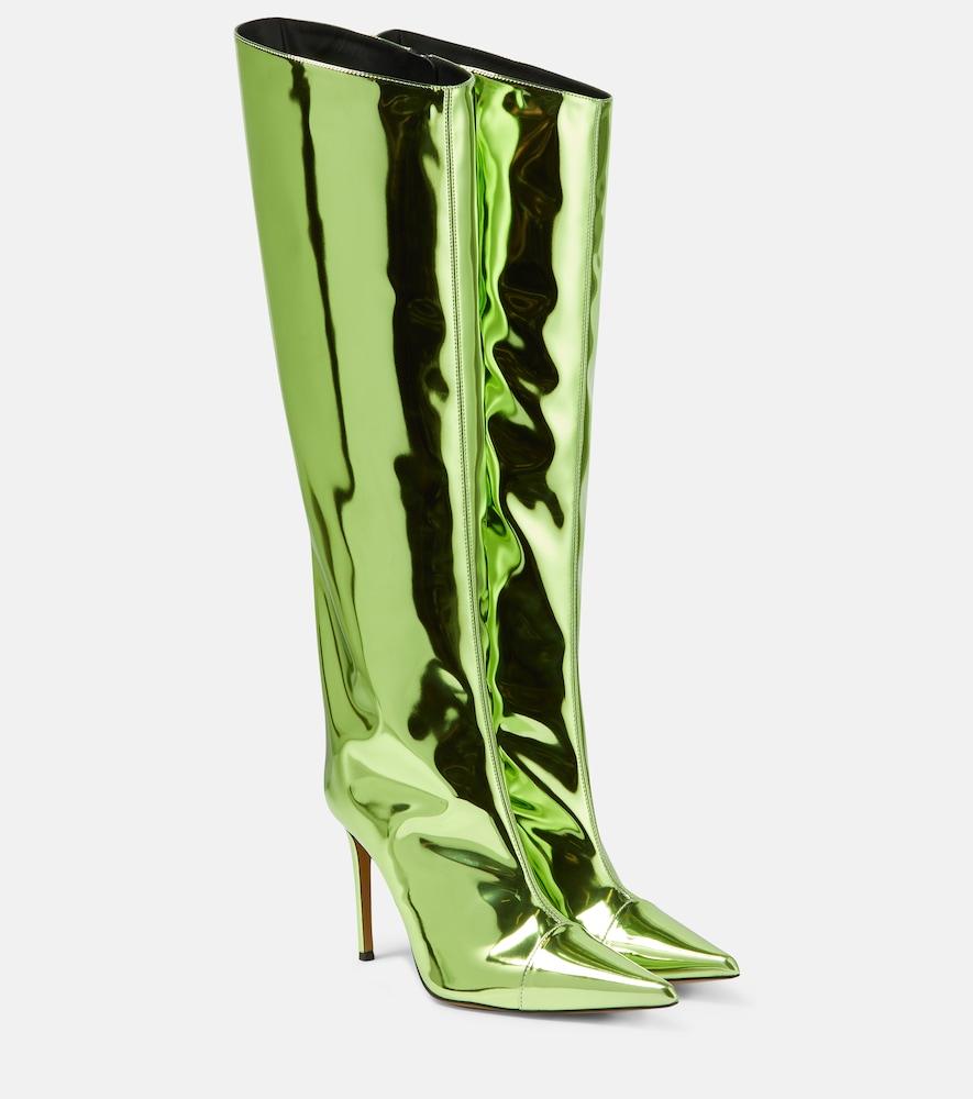 alexandre vauthier mirrored leather knee