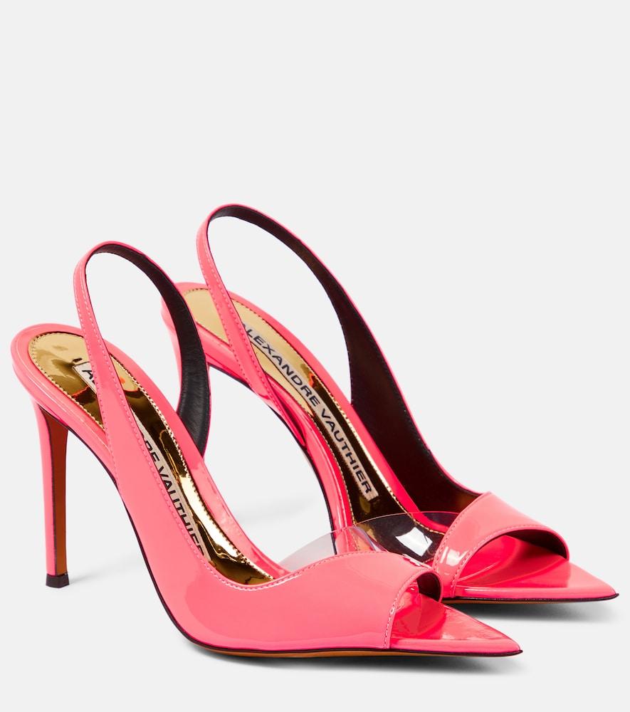 alexandre vauthier patent leather and pvc sandals