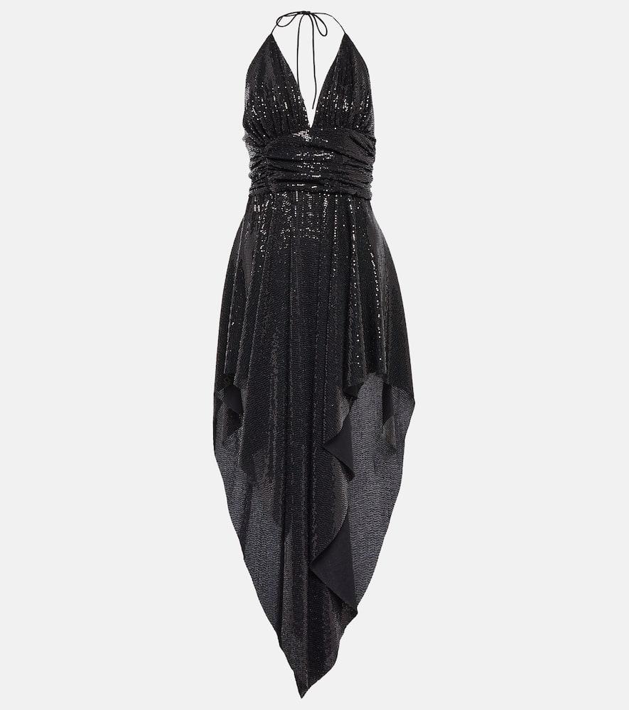 alexandre vauthier sequined halterneck minidress