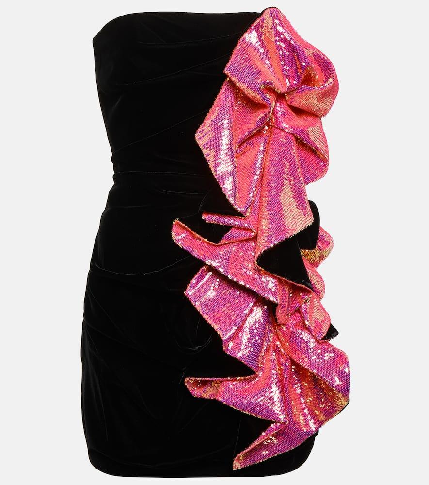 alexandre vauthier strapless embellished minidress