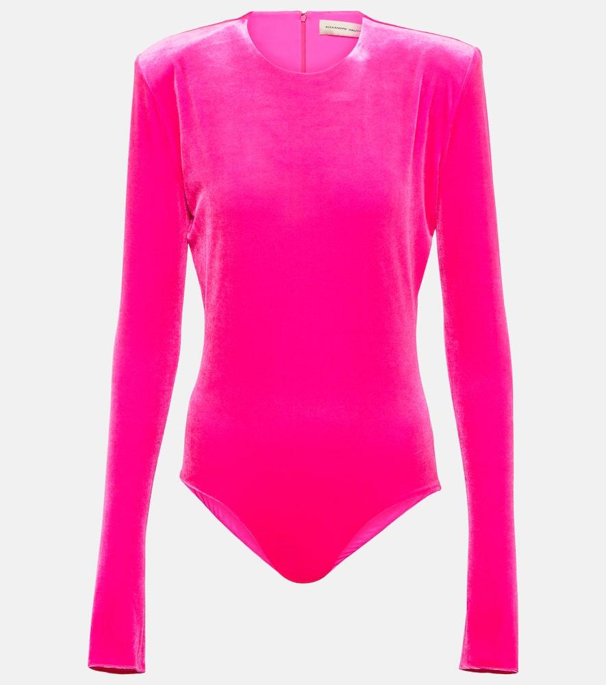 alexandre vauthier velvet bodysuit
