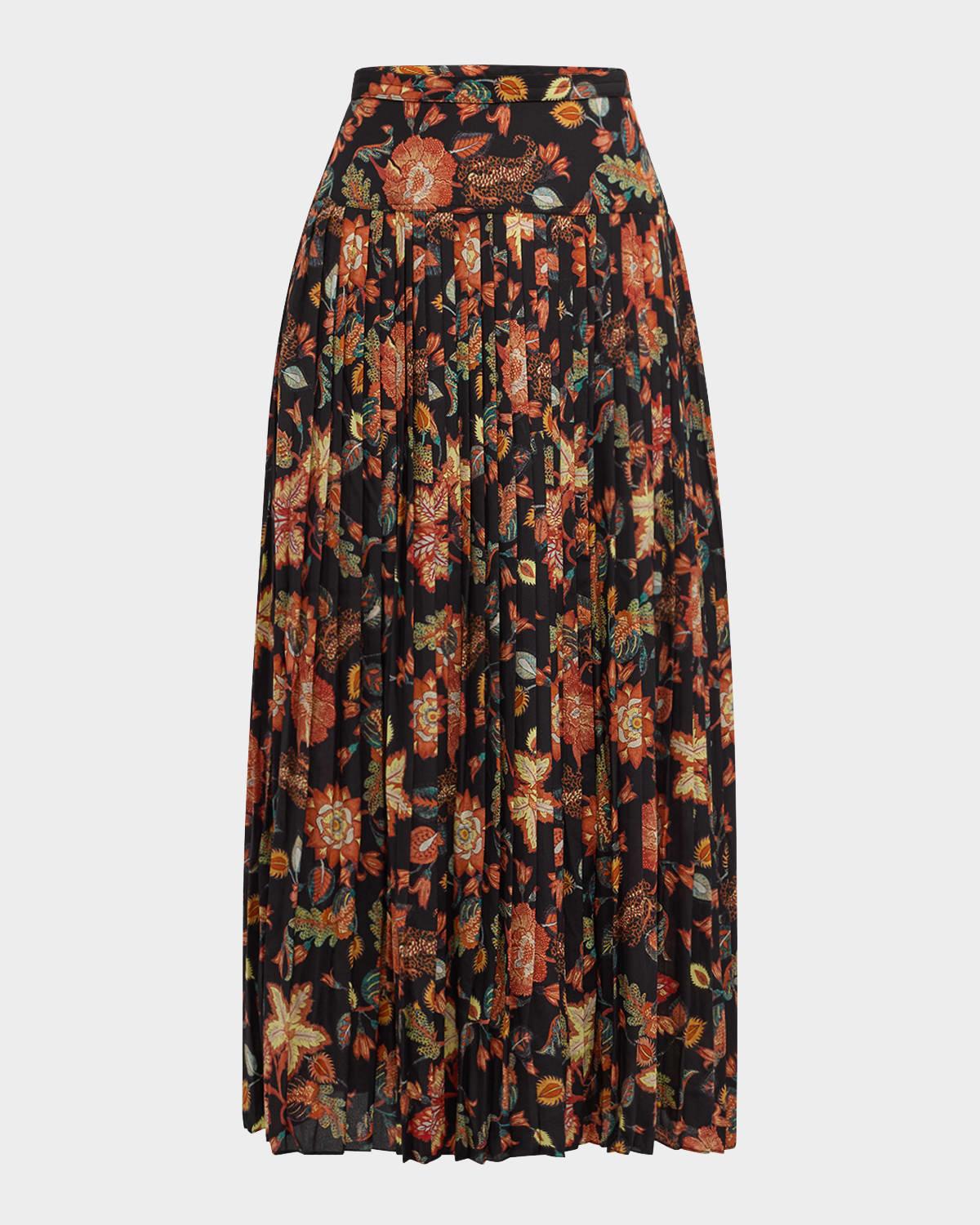 alexi pleated midi skirt