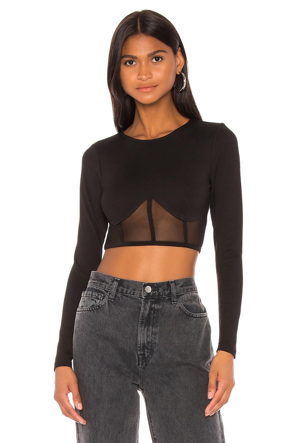 alexia mesh crop top