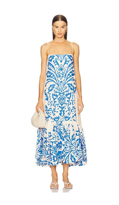 alexis ellisa dress in blue.