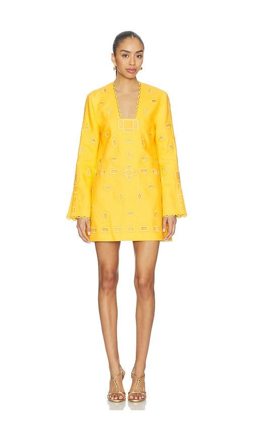 alexis eulia dress in yellow.