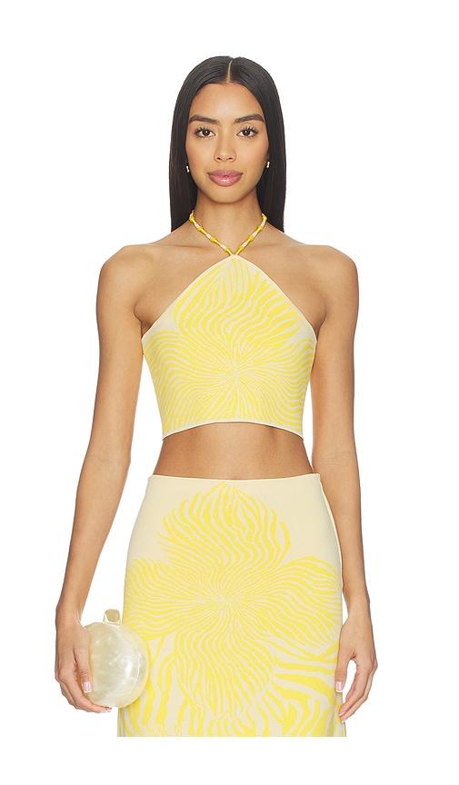 alexis gala top in yellow.