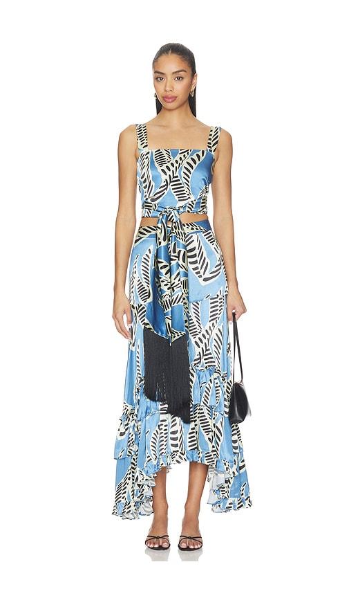 alexis keen top in blue,cream.