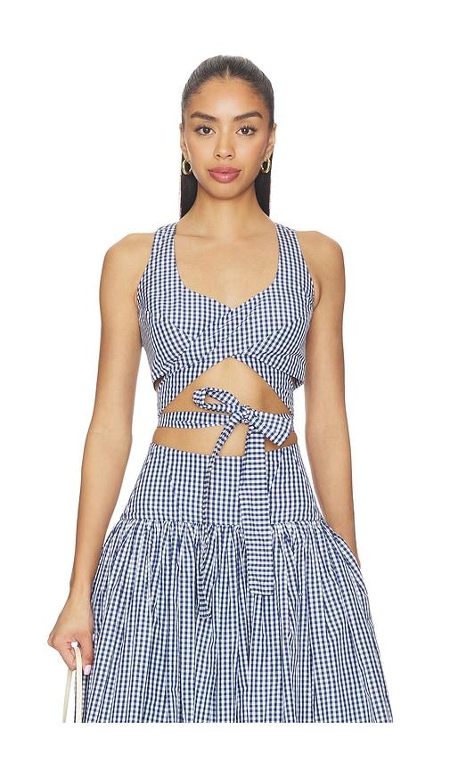 alexis lex top in navy,white.