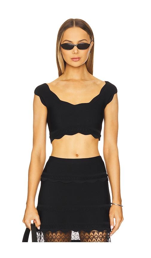 alexis lise top in black.