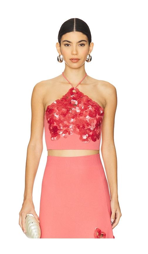 alexis relle top in coral.