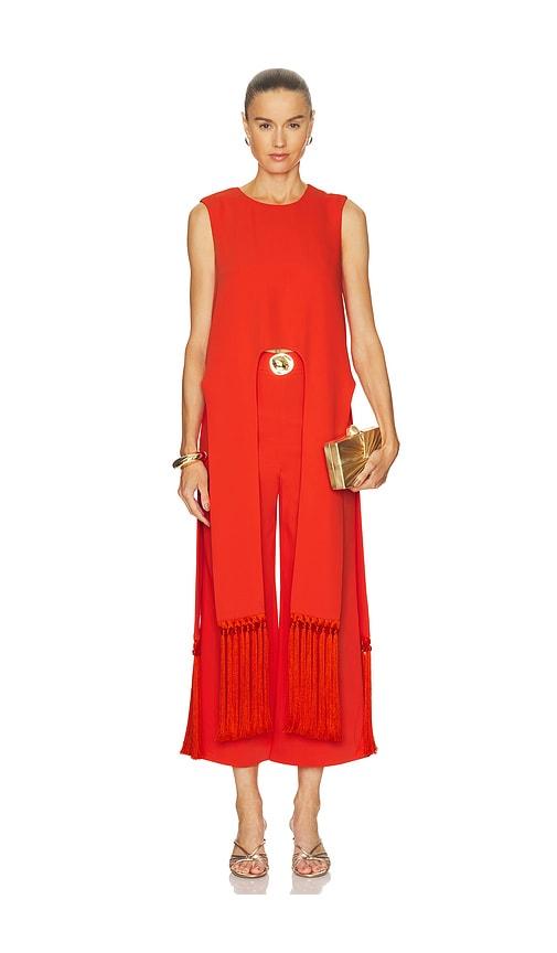 alexis rennes top in red.