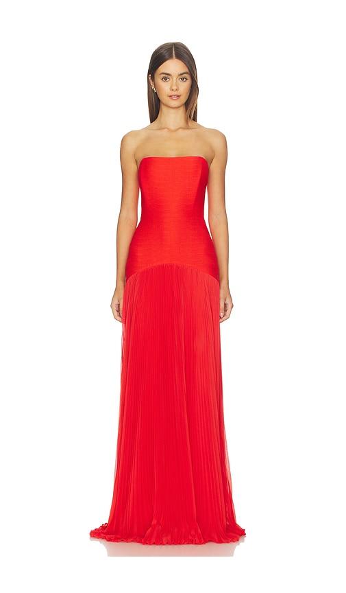 alexis sunniva dress in red.