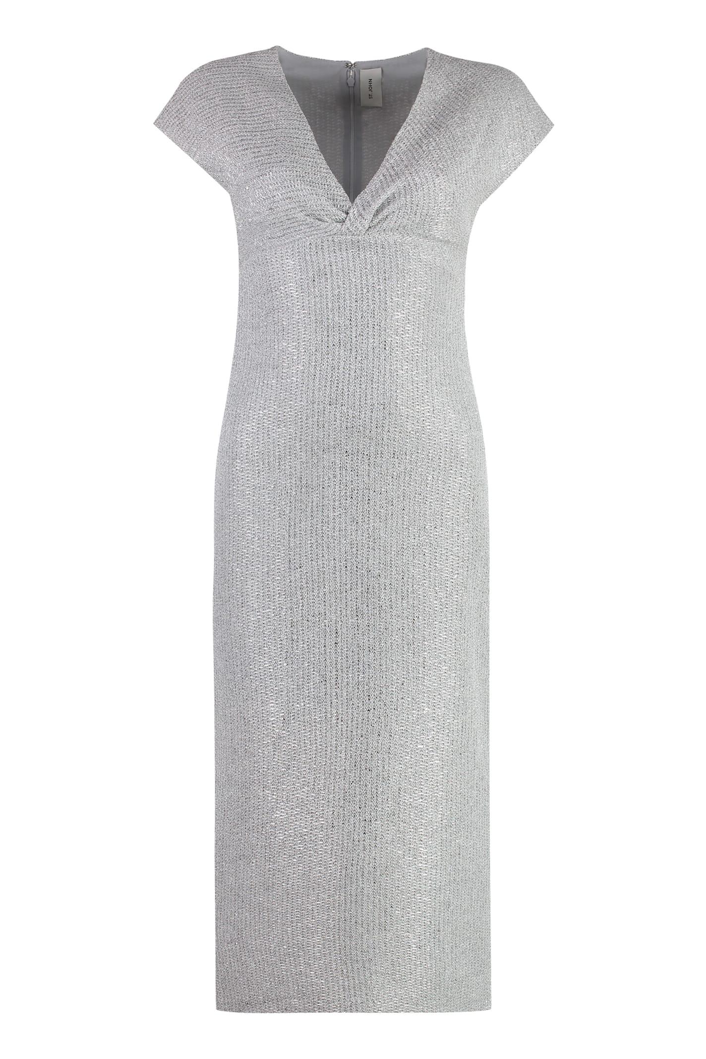 alfieri & st. john lurex knit dress