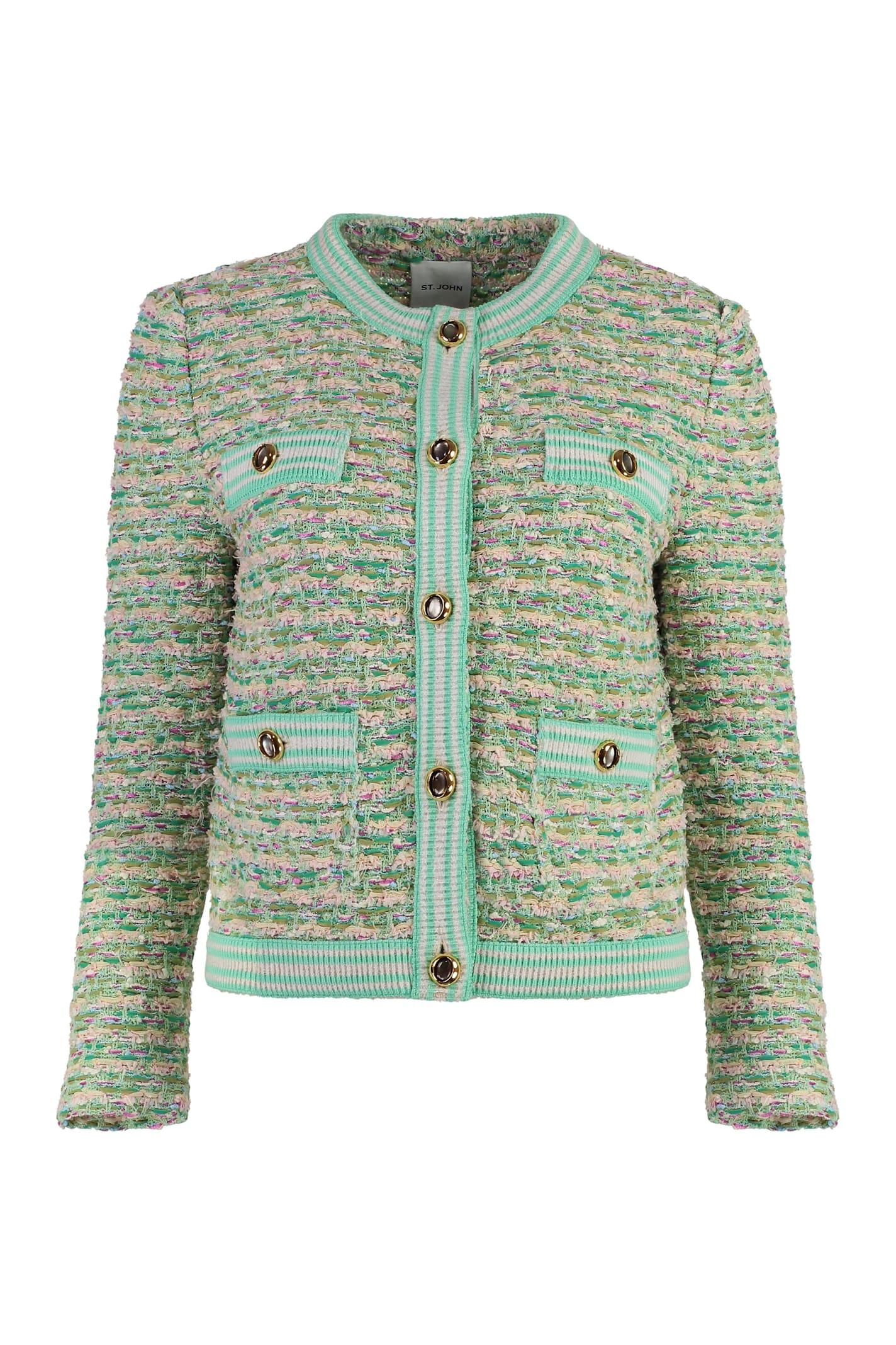 alfieri & st. john multicolor tweed jacket