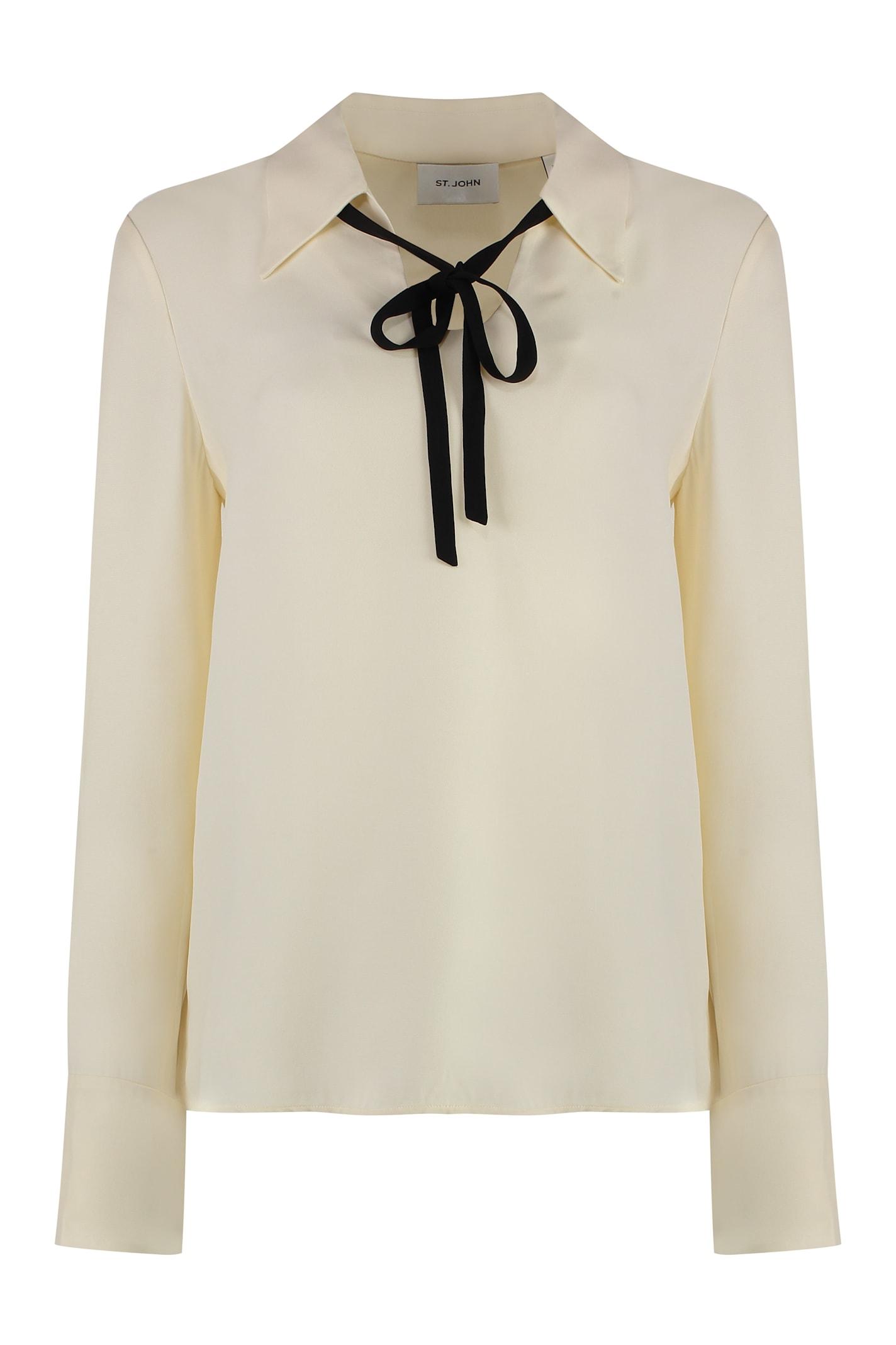 alfieri & st. john silk blouse