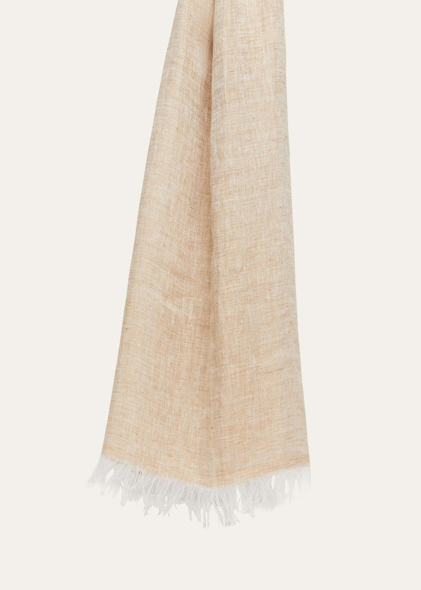 alfredo fringed  flax scarf