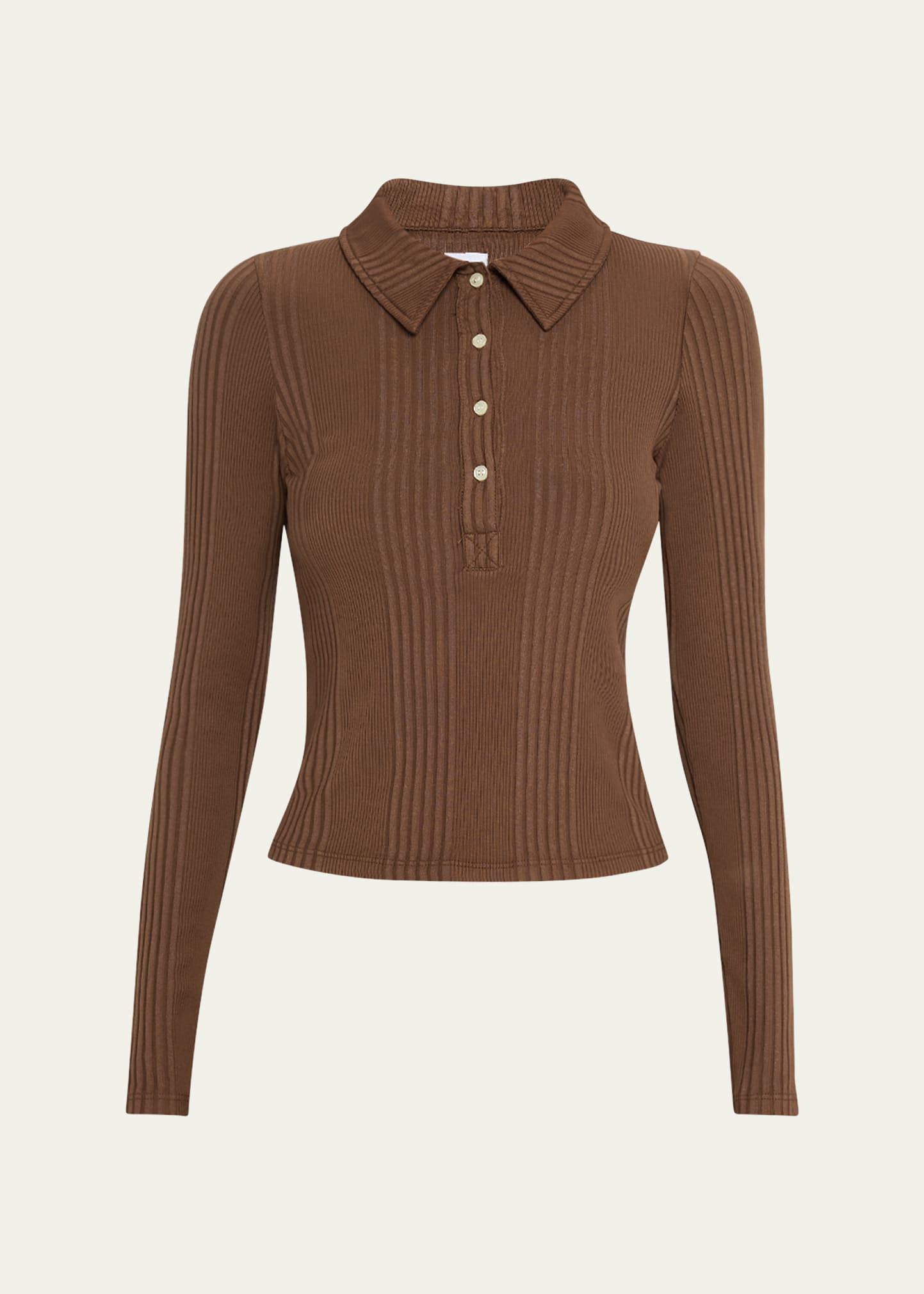 ali fitted ribbed polo