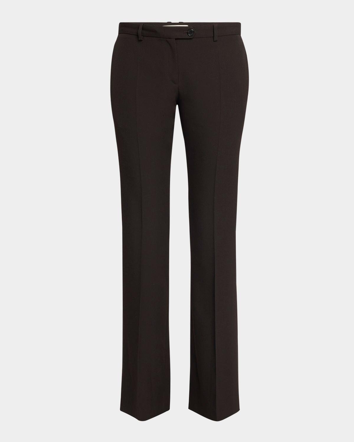 ali straight-leg wool-silk pants
