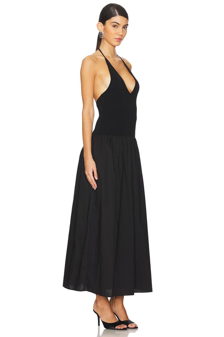 aliah halter midi dress