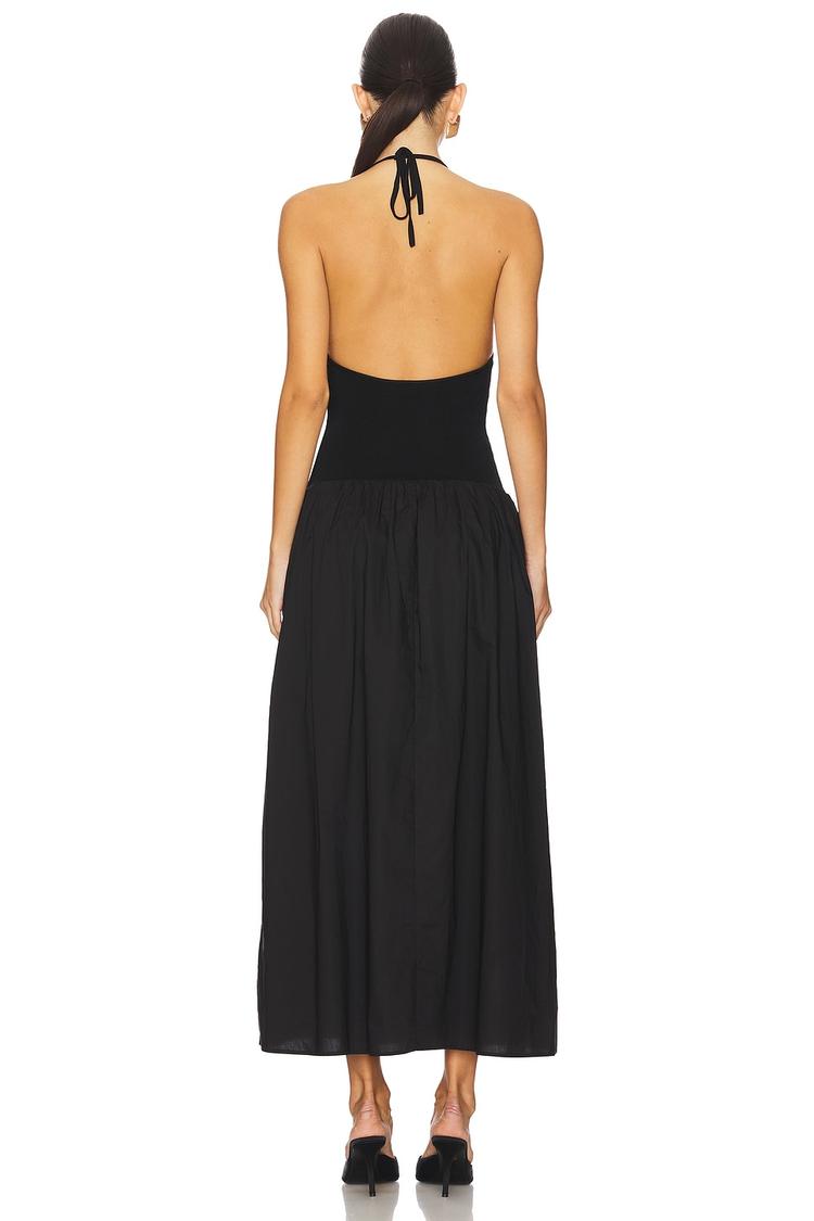 aliah halter midi dress