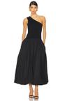 aliah one shoulder bubble midi dress