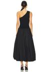 aliah one shoulder bubble midi dress