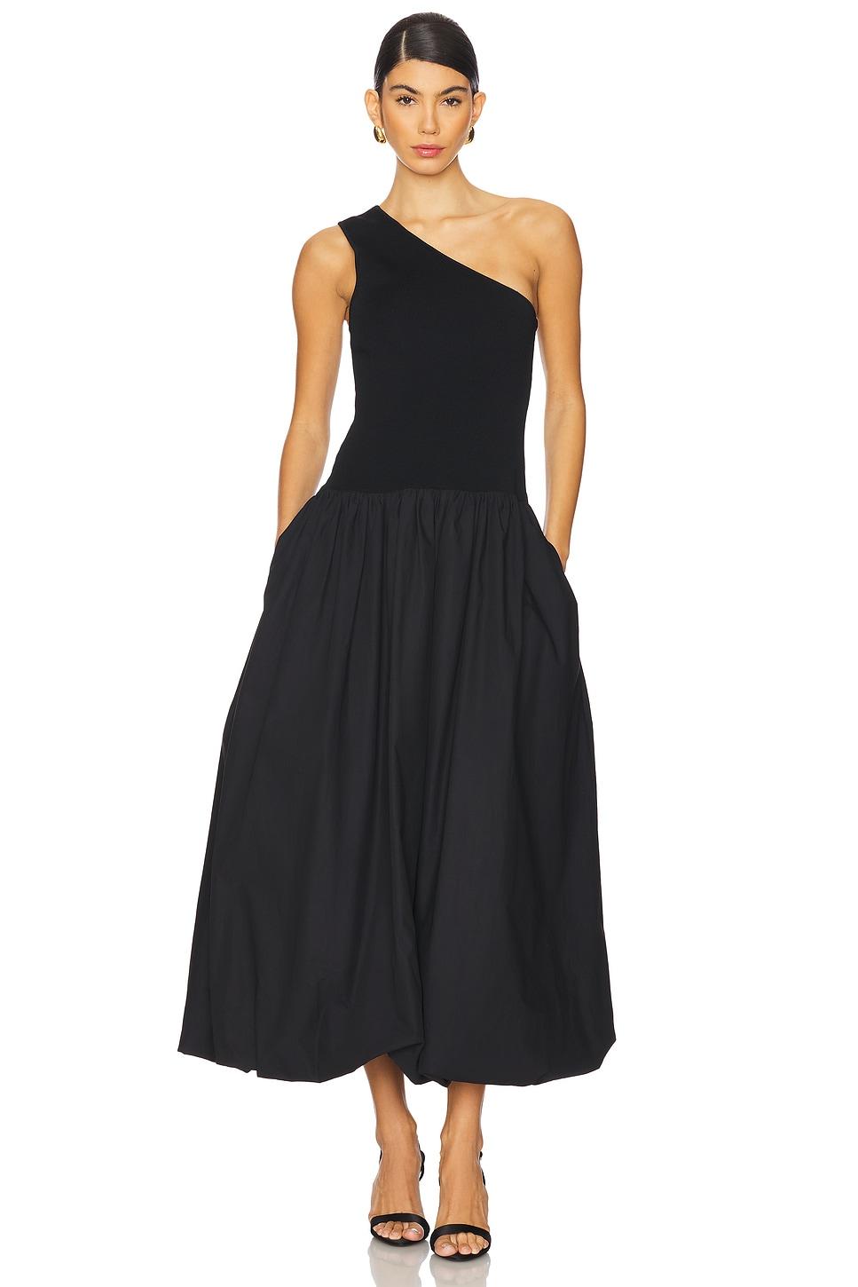 aliah one shoulder bubble midi dress