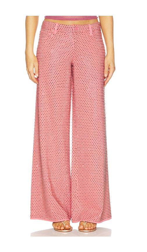 alice + olivia amazing baggy jean in pink.