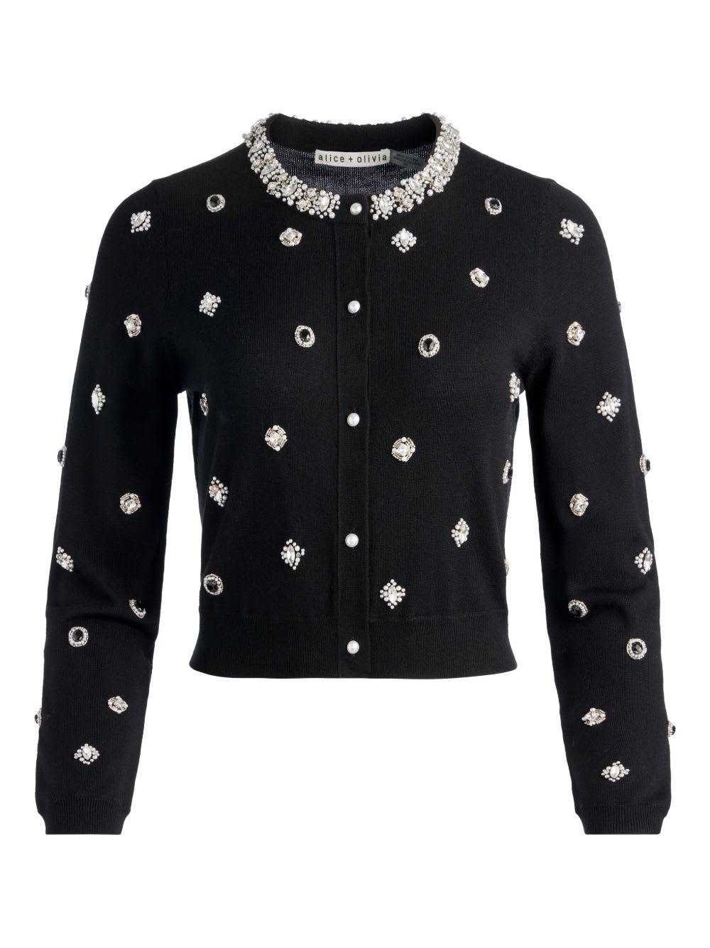 alice + olivia dollie wool cardigan