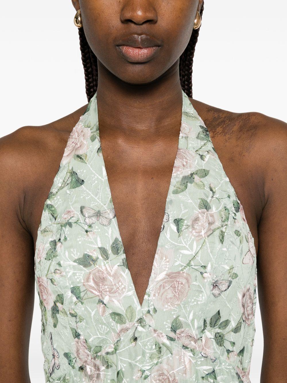 alice + olivia dresses verde outer: polyester - women