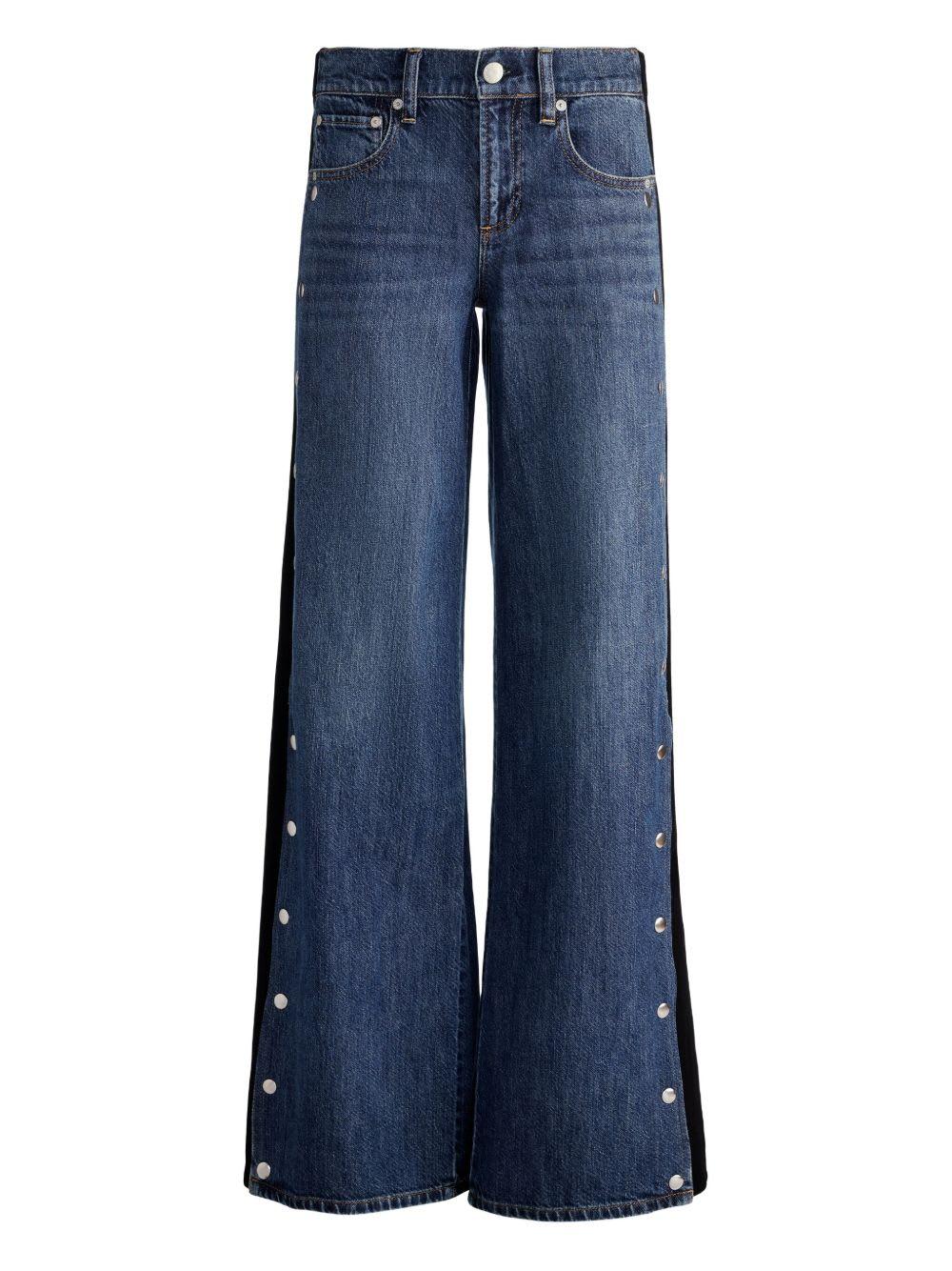 alice + olivia flared leg denim jeans