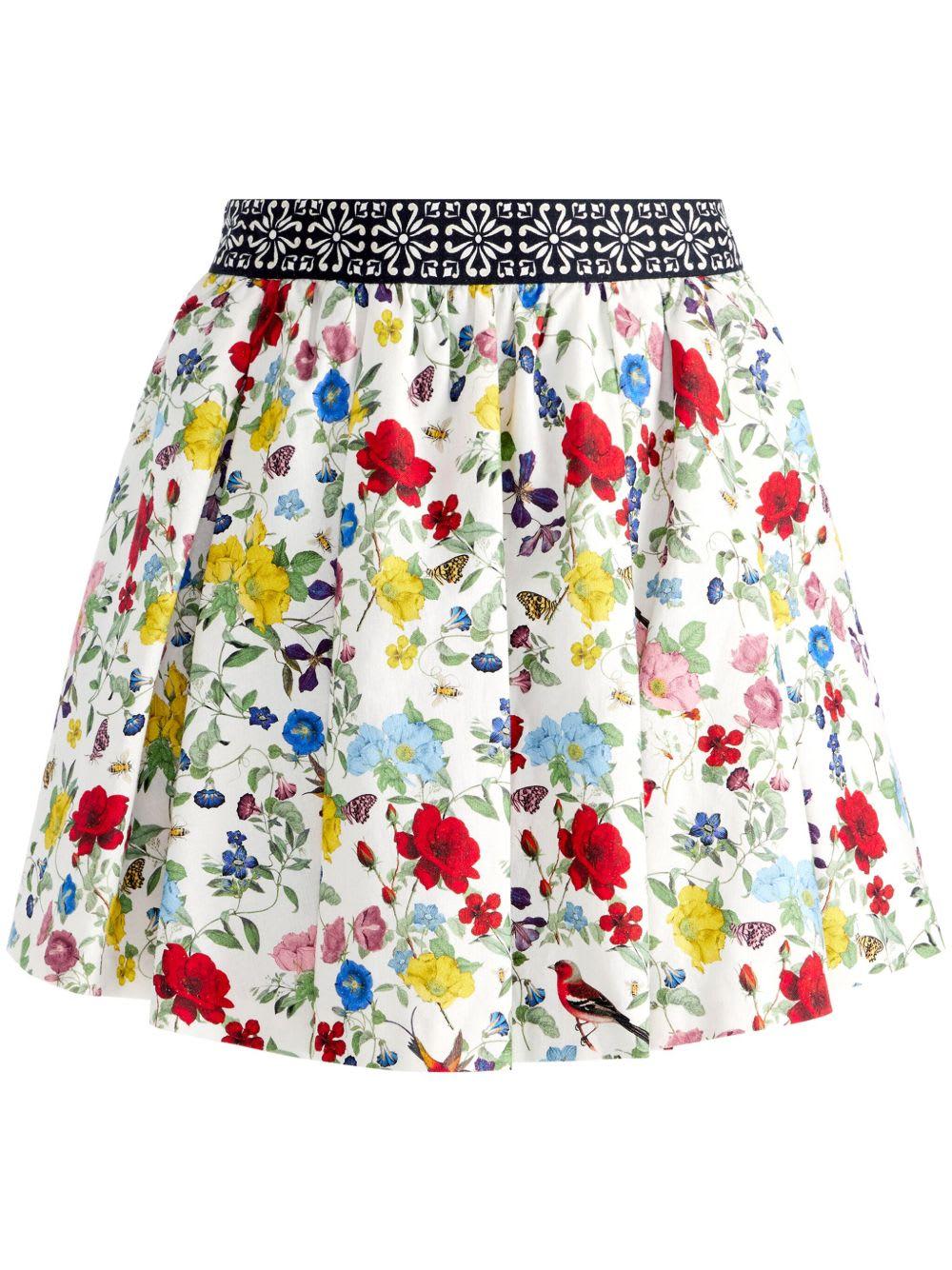 alice + olivia haven lin and cotton mini skirt
